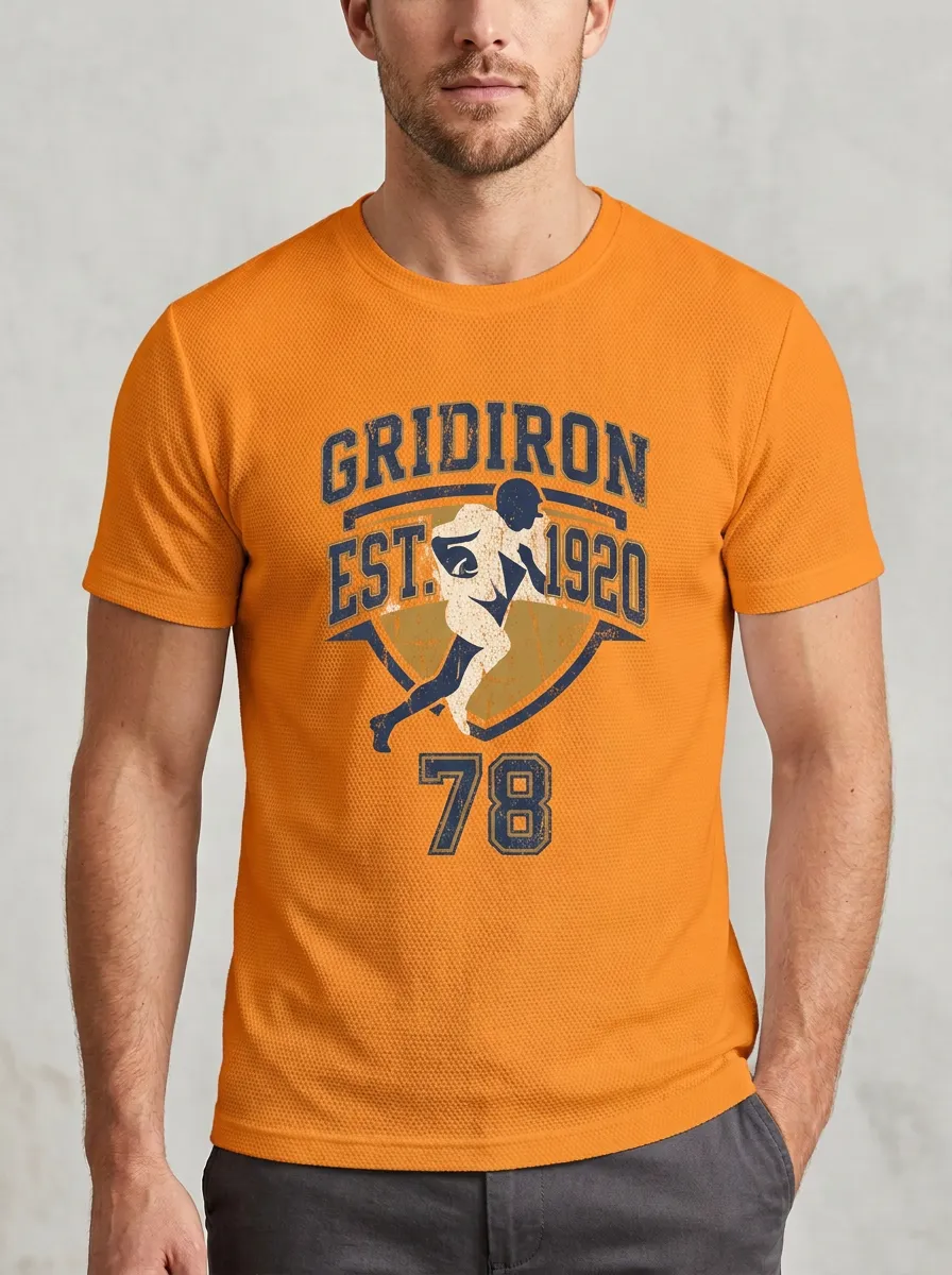 Men's American Football Gridiron Est 1920 78 Printed T-shirt