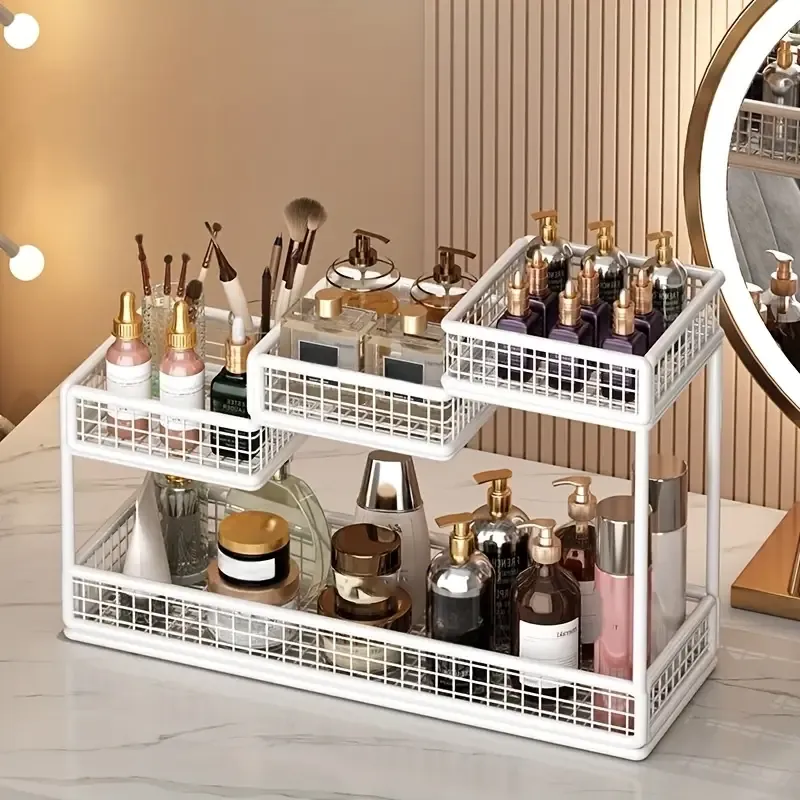 Multi-Tier Cosmetic Organizer with Transparent
