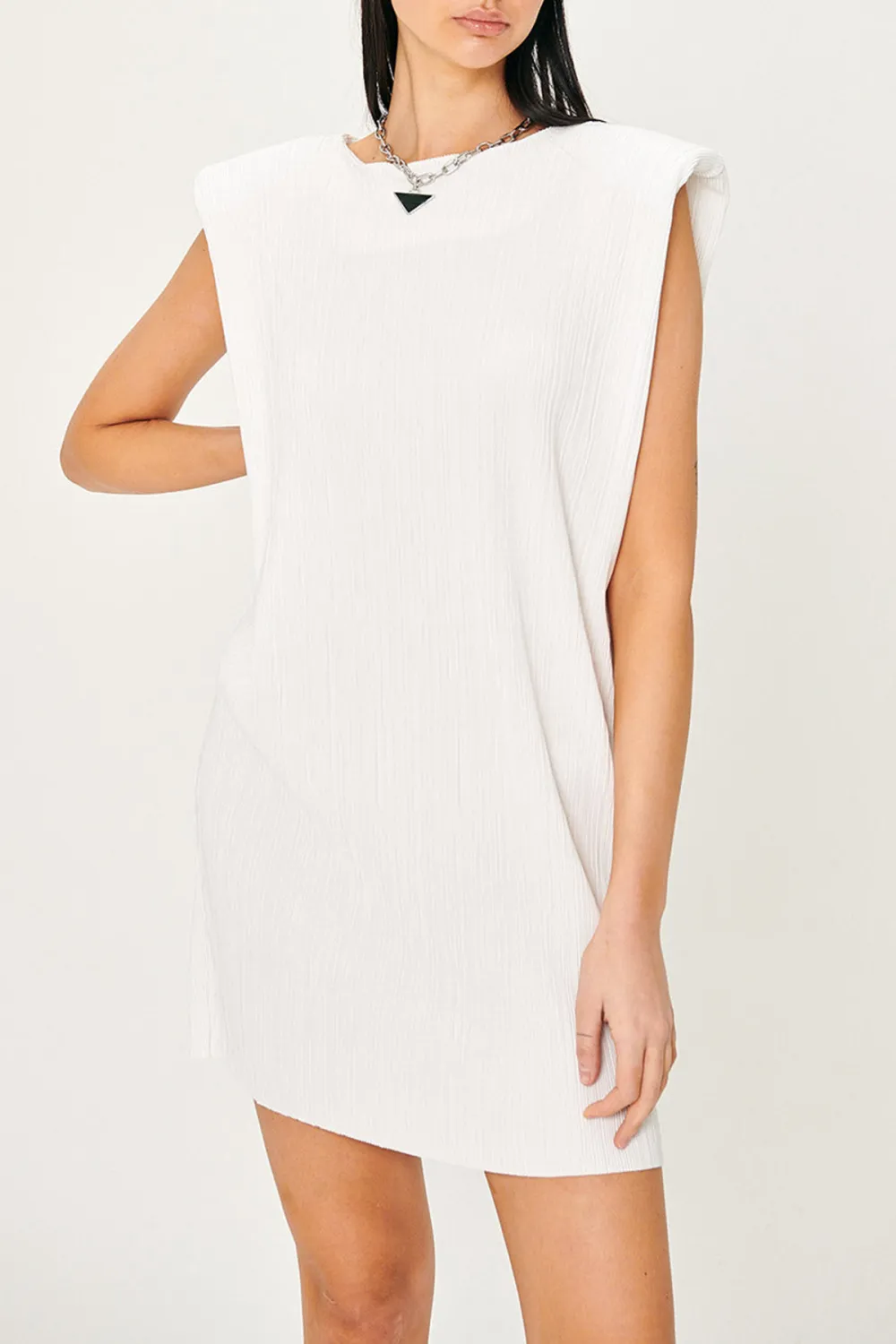 Sleeveless Plisse Dress