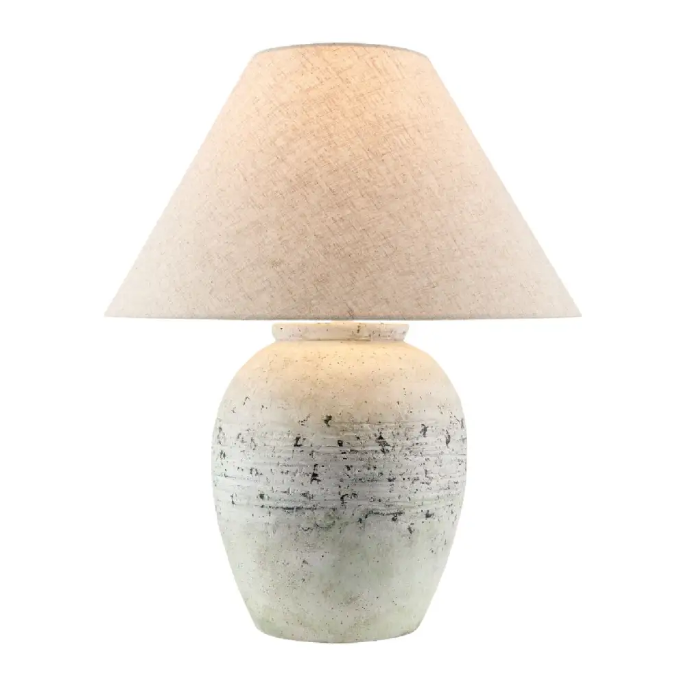 Painted Cement Table Lamp