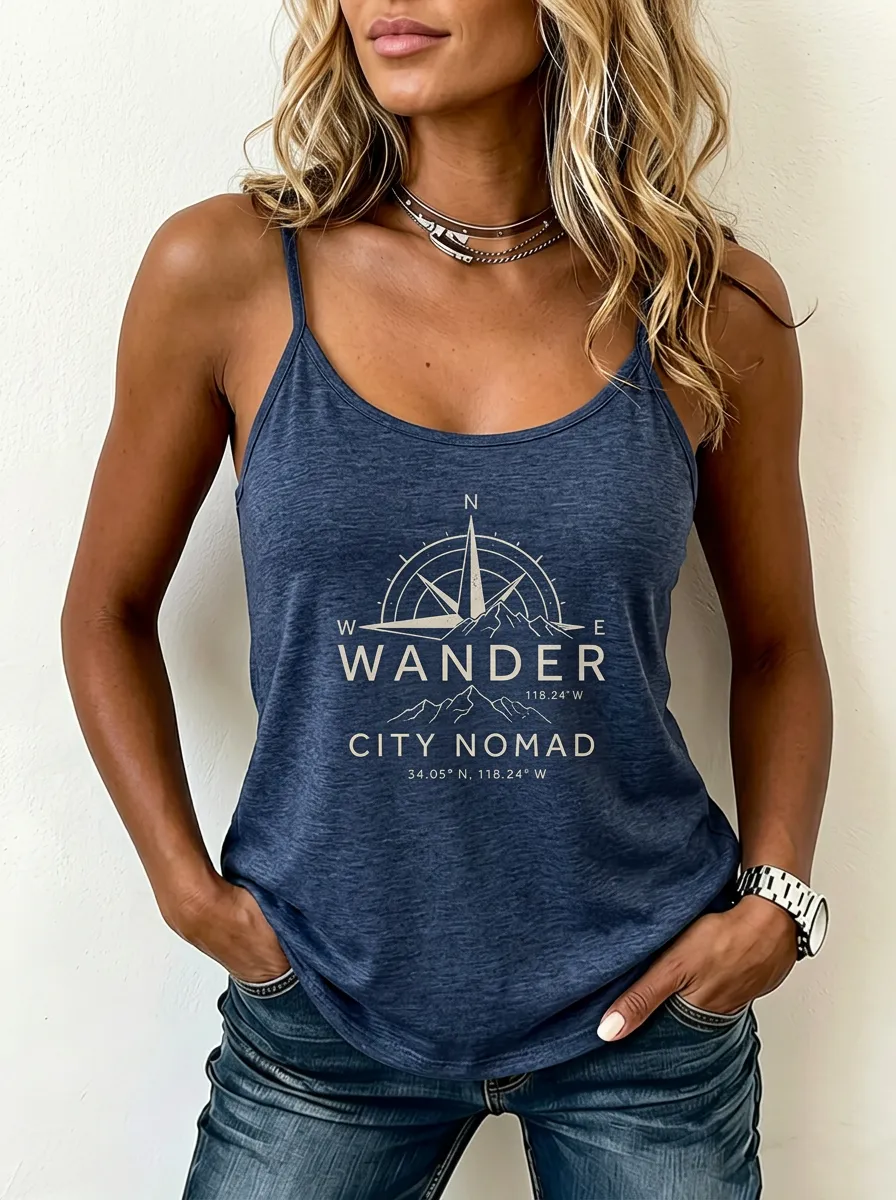 Travel Wanderlust Compass Tank Top