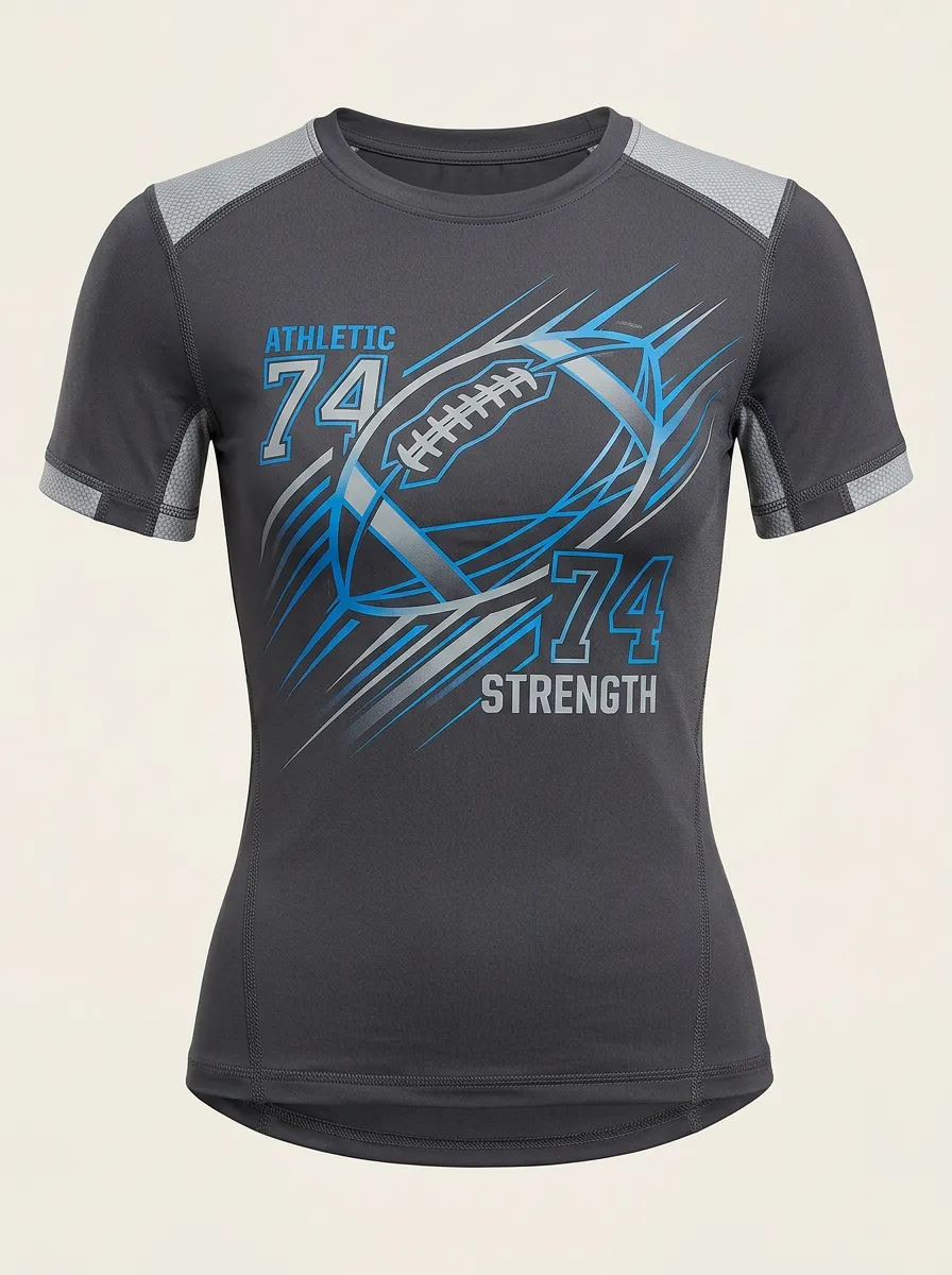 Women's American Football 74 Athletic Strength Printed T-shirt