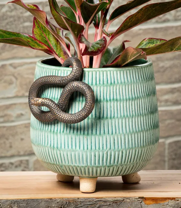 Modern Home Accent Piece Fake Snake Vase