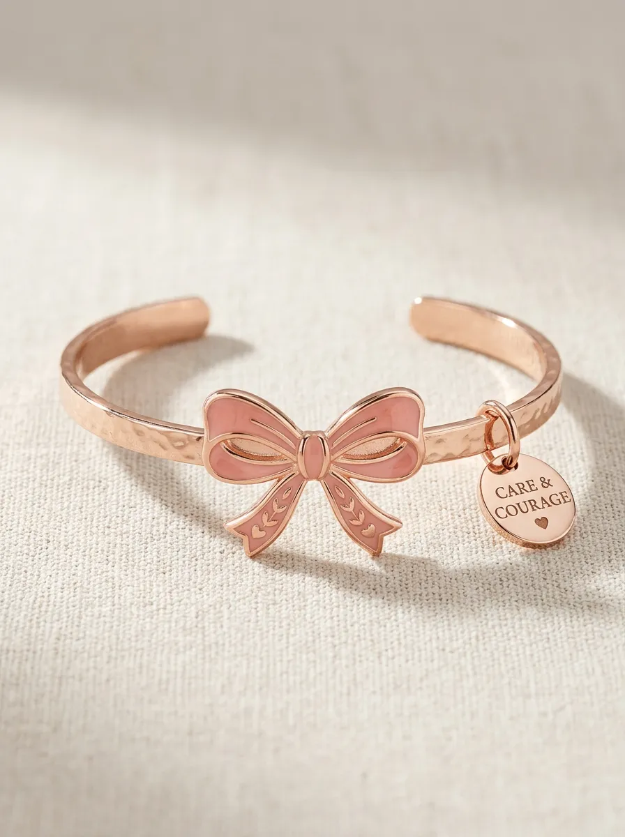 Bowknot Charm Cuff Ribbon Bow Bracelet