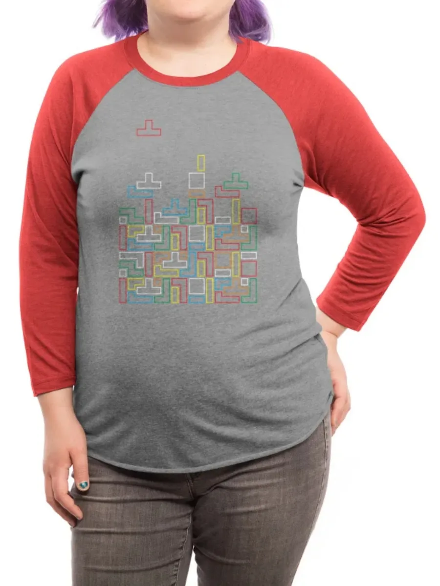 Colorful Tetris Block Print T-Shirt