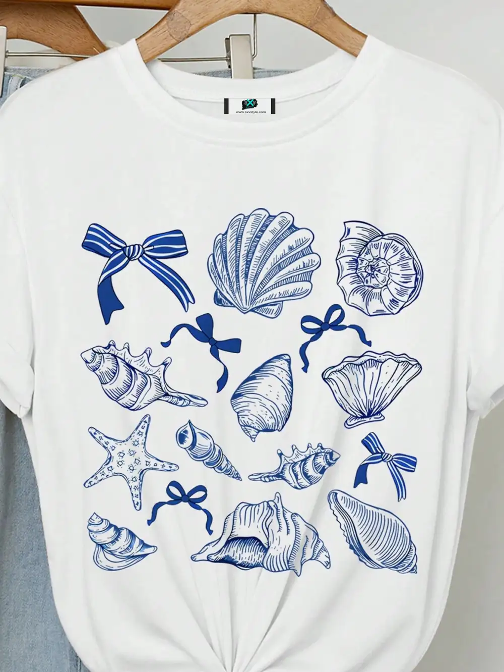 Women Shell Relaxed Fit Shell Graphic T-Shirt
