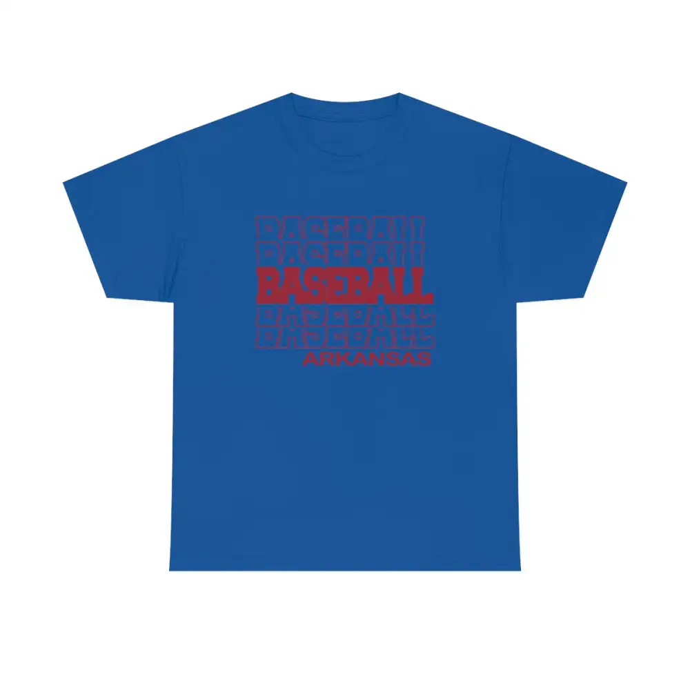 Baseball Arkansas in Modern Stacked Lettering
