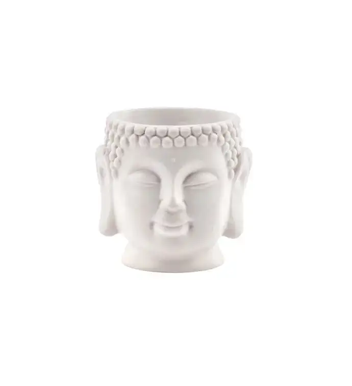 Sculpted Buddha Head Planter