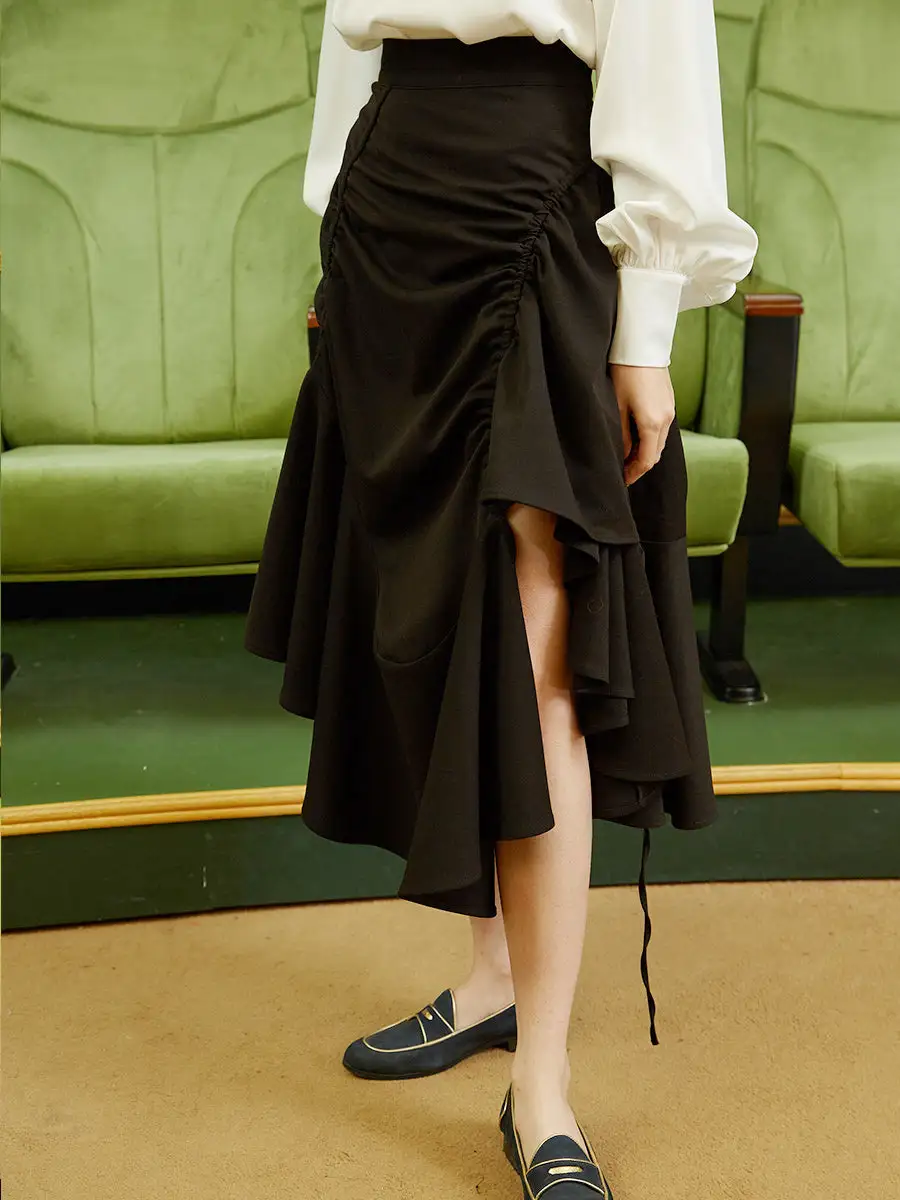 Structured Workday Everyday Casual Polyester Skirt