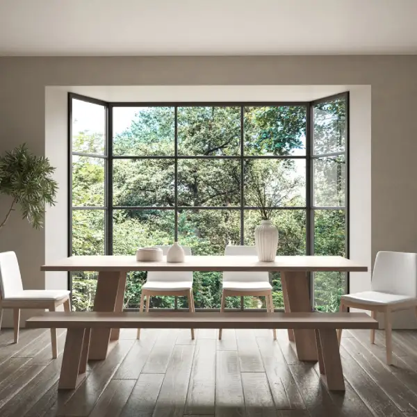 Refined Oak-Frame Counter Stool