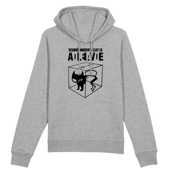 Science Cat Graphic Pullover Hoodie