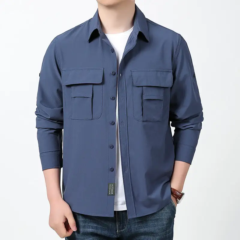 Men's Multifunctional Outdoor Shirt With Pockets