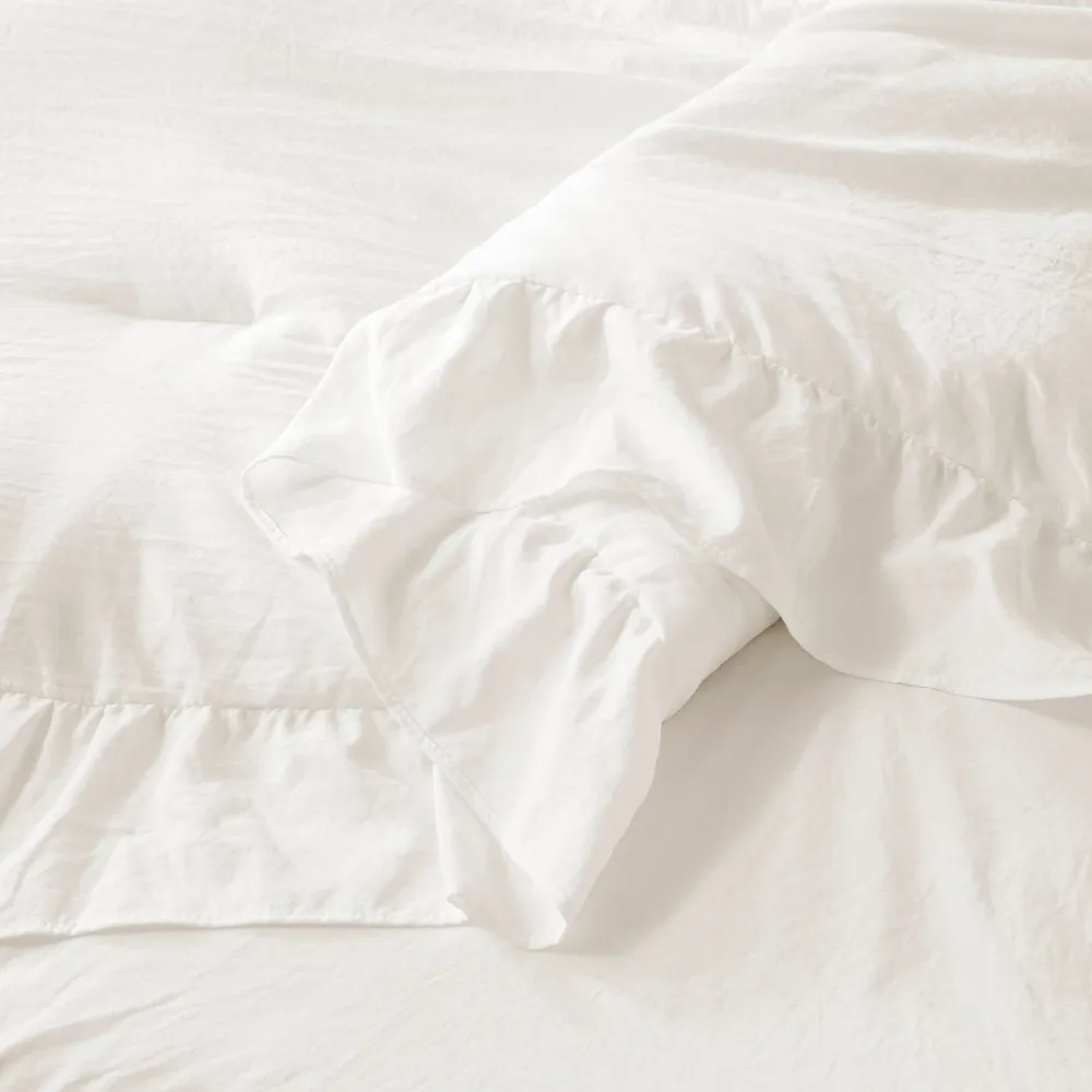 Ruffled Bohemian Comforter Bedding Set