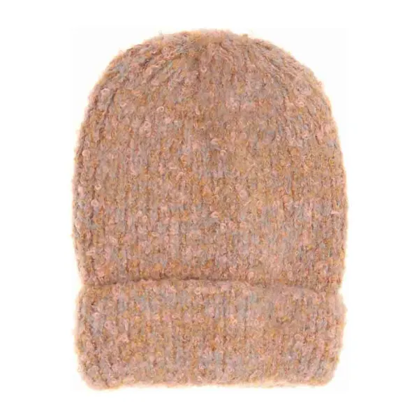Soft Boucle Knit Cuff Beanie