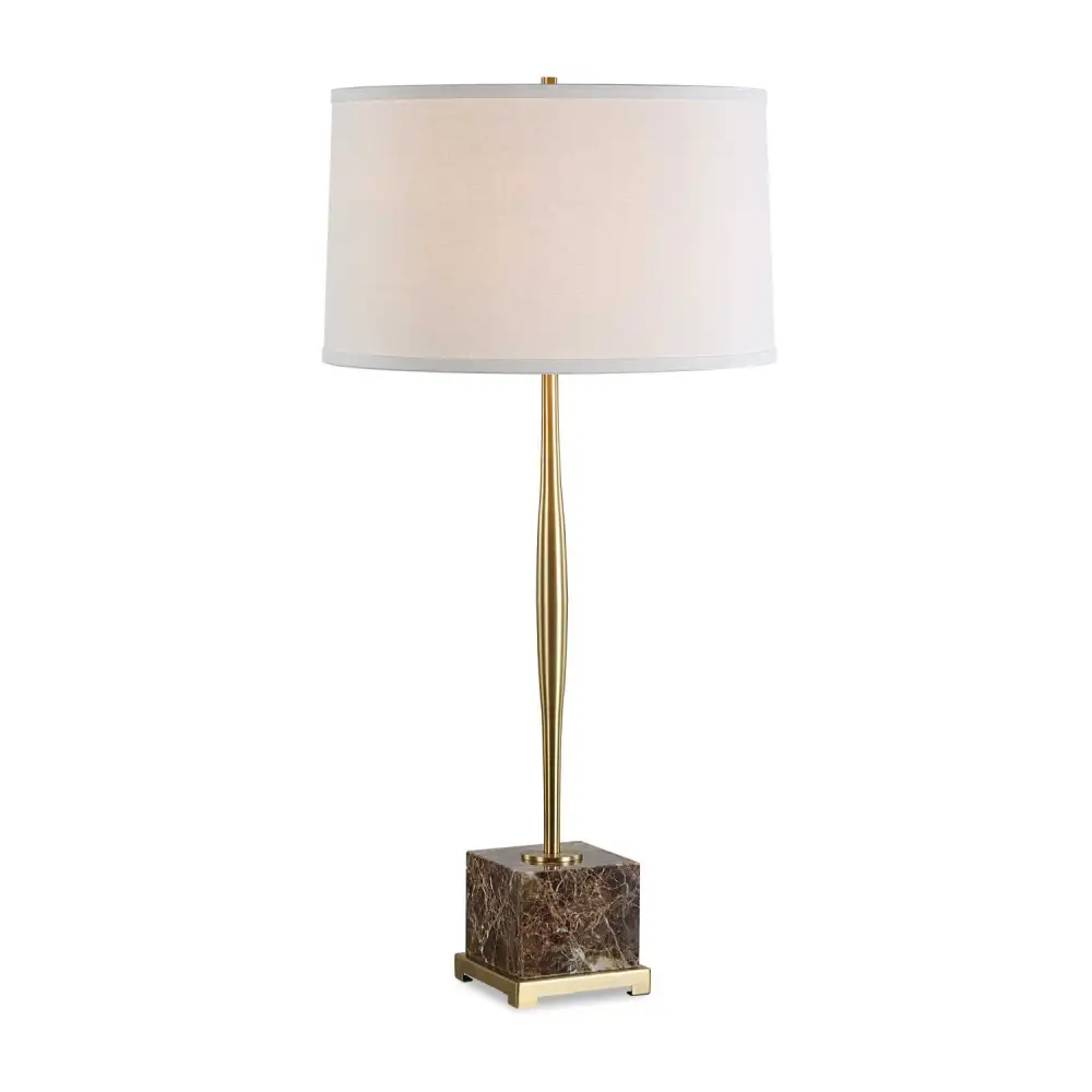 Brass Spindle Base Table Lamp