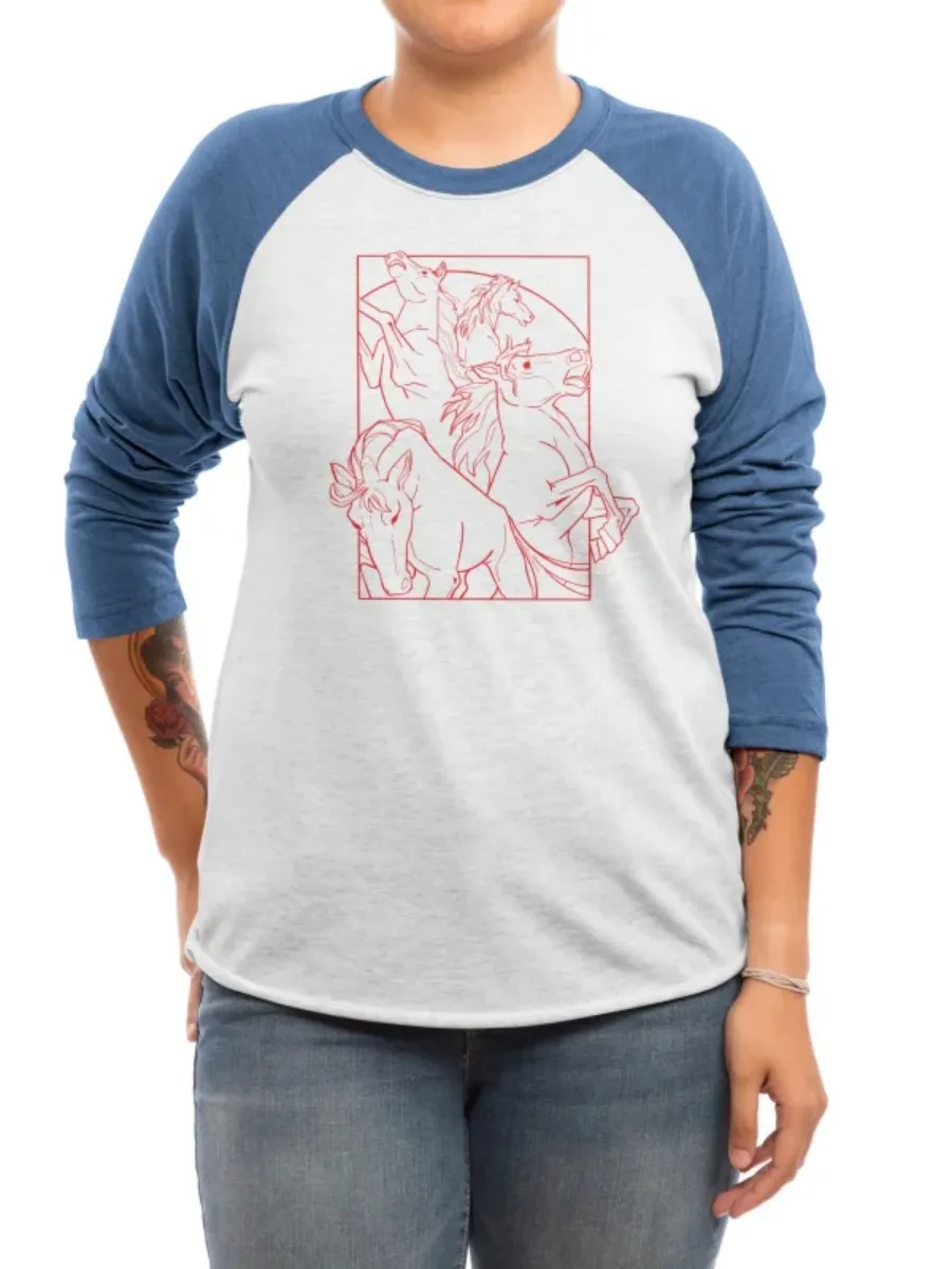 Minimalist Horse Line Art T-Shirt