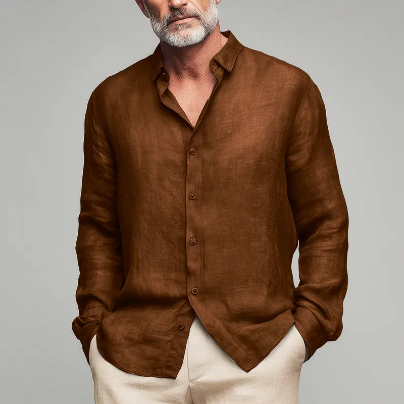 Linen Easy Collar Shirt