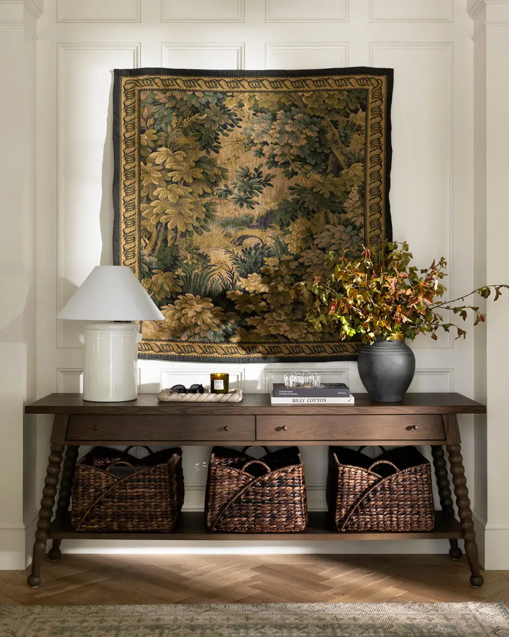 Traditional Oak Console Table