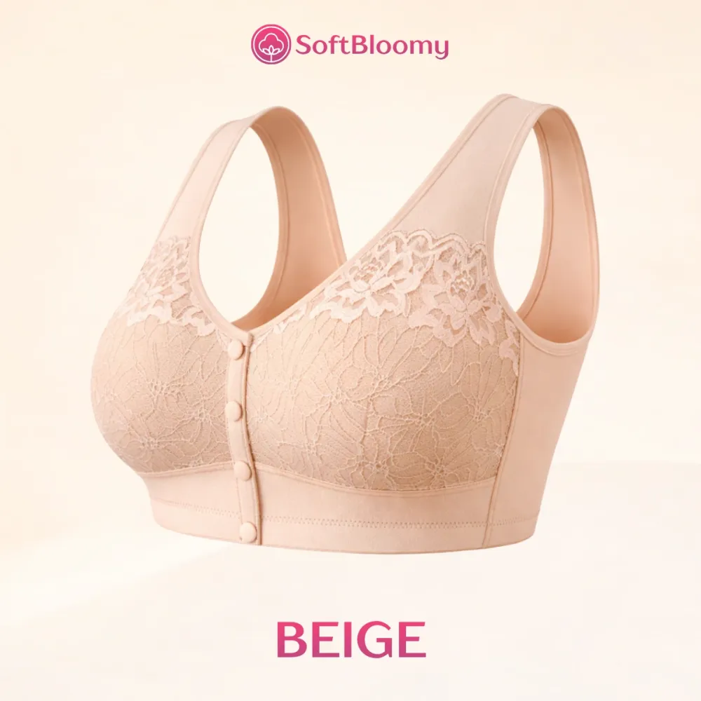 Easy-On Front Closure Cotton Comfort Shaping Bra for Seniors