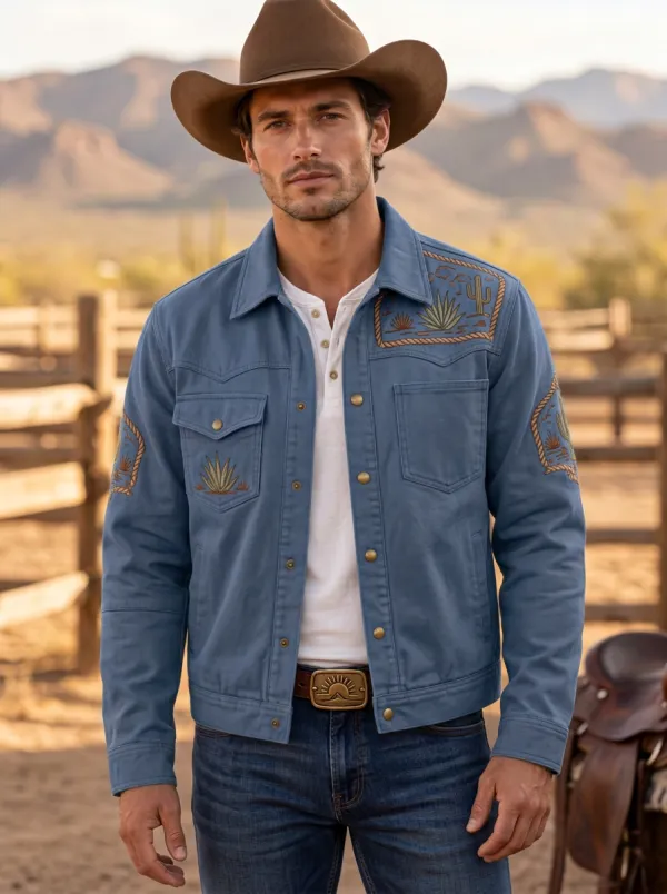 Rodeo Heritage Cactus Desert Profile Men's Western Jacket