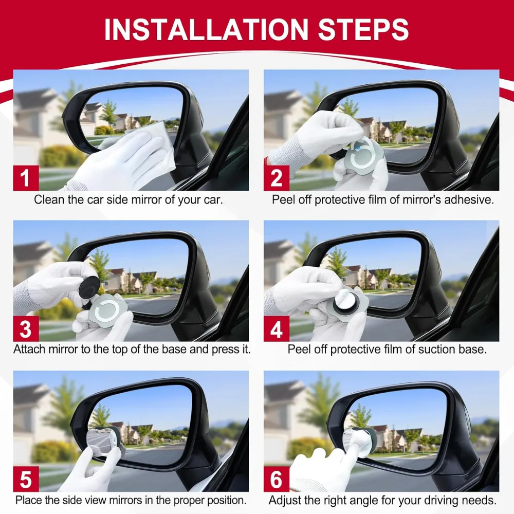 Adjustable Blind Spot Mirror Set