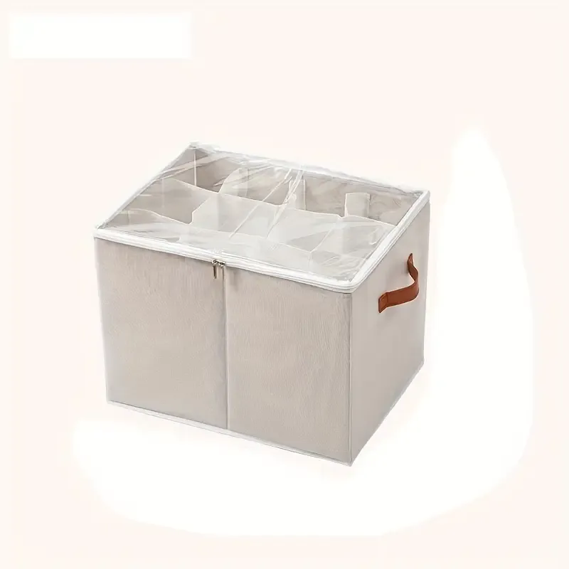 A Foldable Storage Box with a Lid And Five Compartments