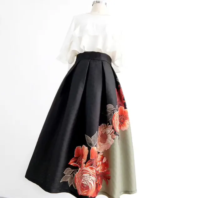 Weekend Comfort Everyday Casual Floral Skirt