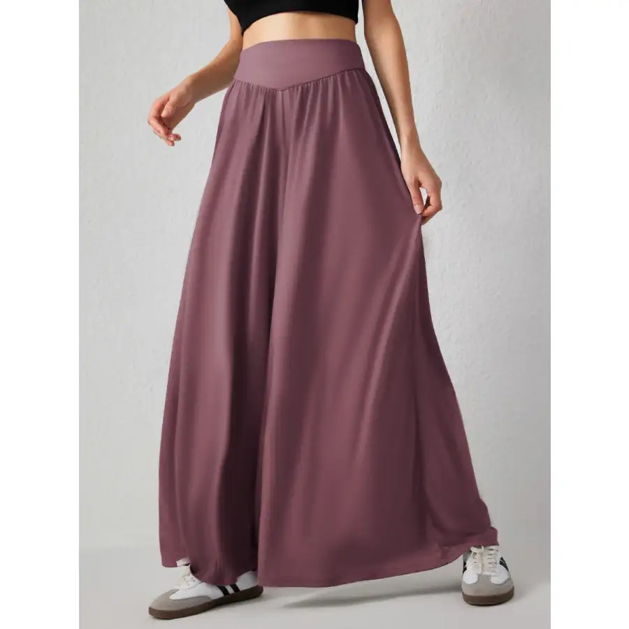 Relaxed High Waist Wide Leg Pants