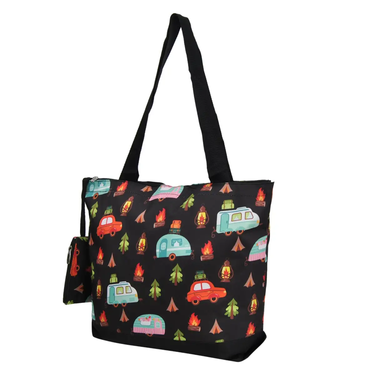 Camper Print Canvas Tote Bag