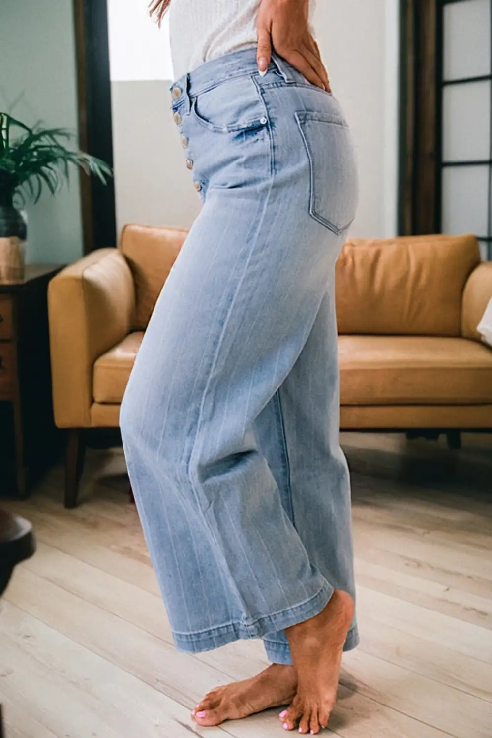 Structured Soft Denim Jeans