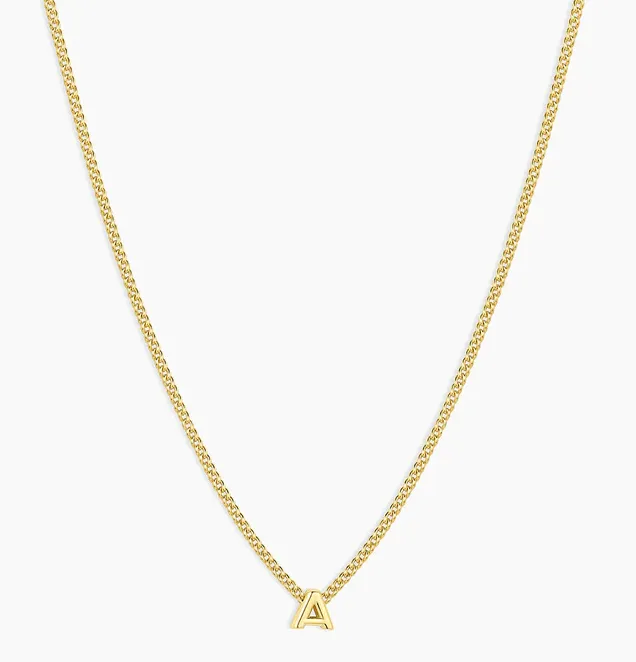 Refined Initial Pendant Necklace