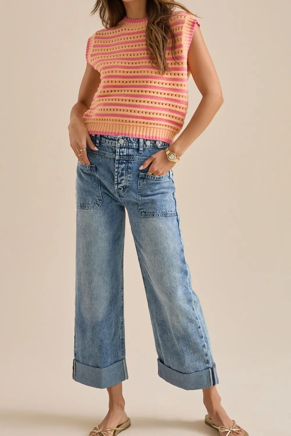 Knit Oversized Sweater Vest
