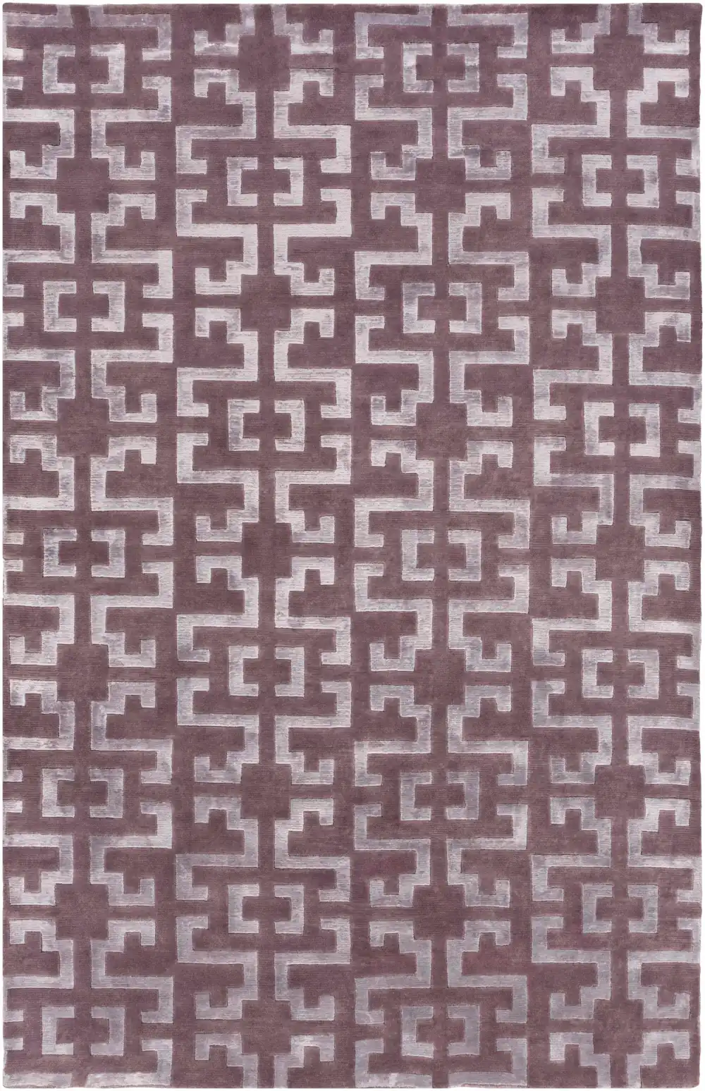 Grounded Contemporary Hand Knotted Wool Area Rug