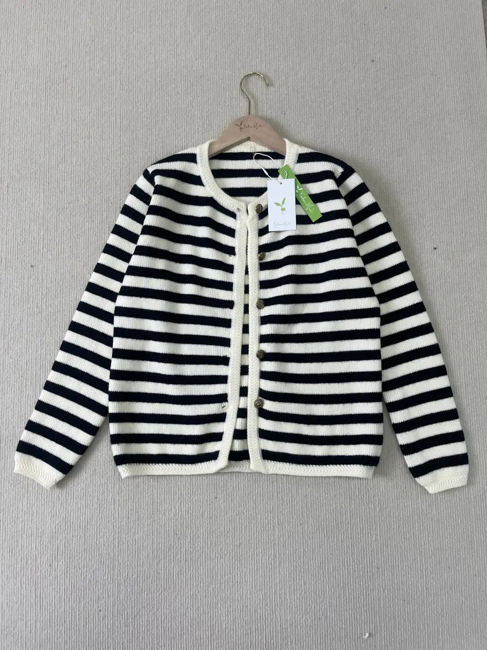 Modern Striped Cardigan