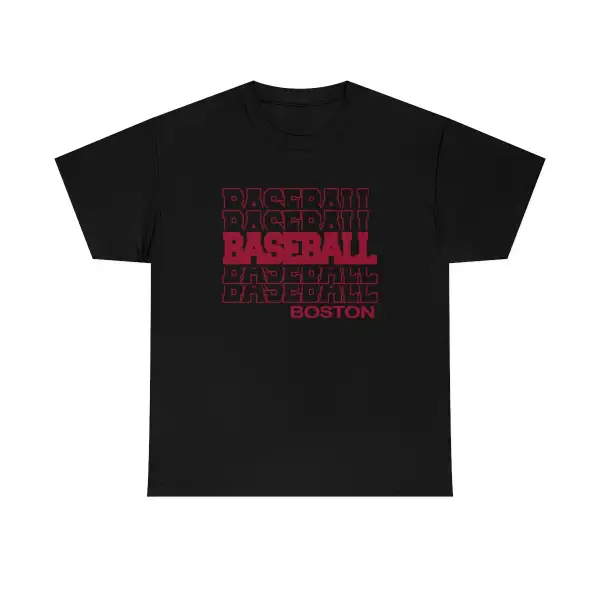 Baseball Boston in Modern Stacked Lettering