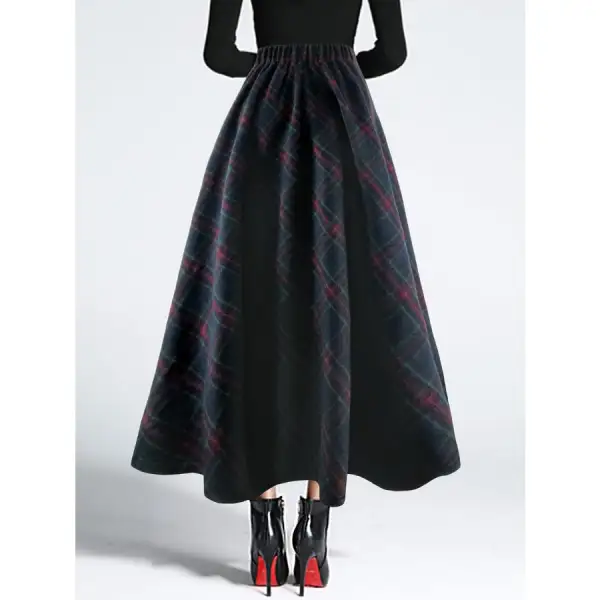 Elastic Waist Midi Skirt