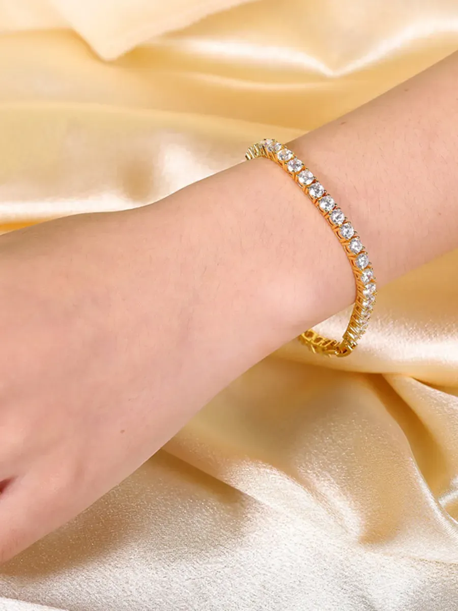 Fiona Rhinestone Buckle Tennis Bracelet