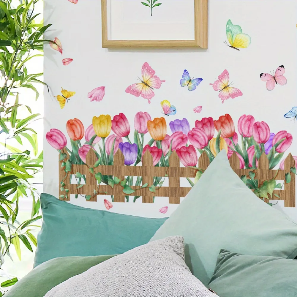 Tulip Butterfly Wall Decals