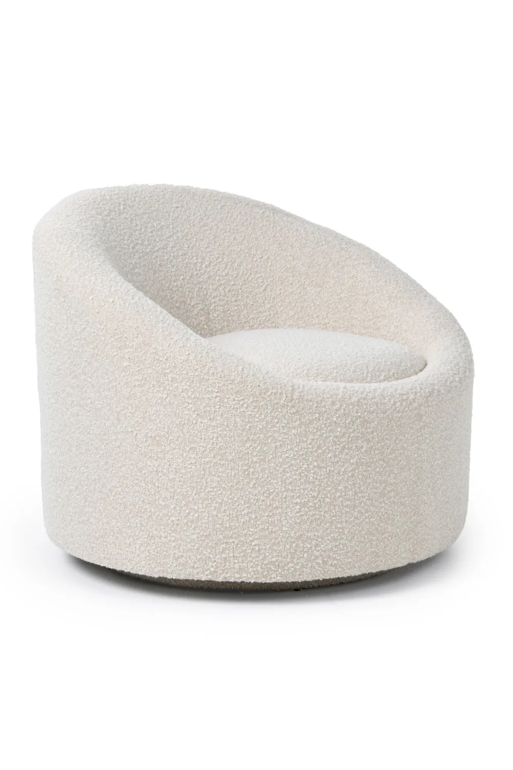 Curved Round Swivel Accent Chair