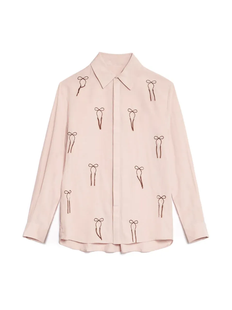 Embroidered Bow Shirt