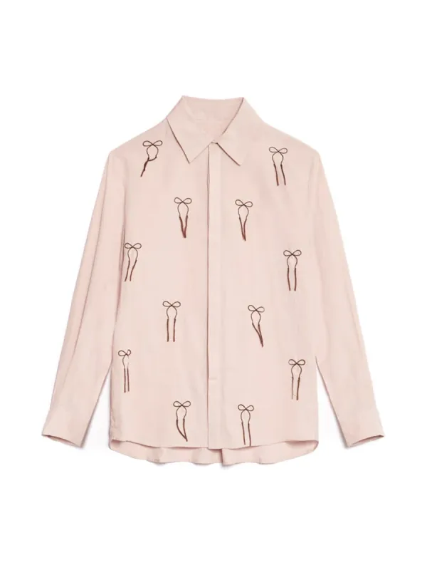 Embroidered Bow Shirt