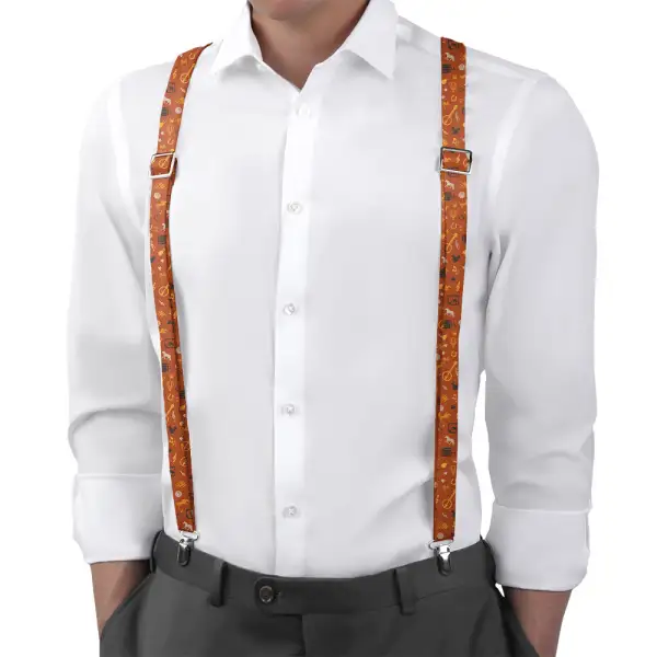 Folk Motif Suspenders