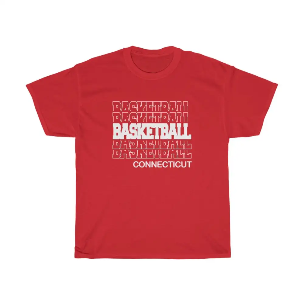 Basketball Connecticut in Modern Stacked Lettering
