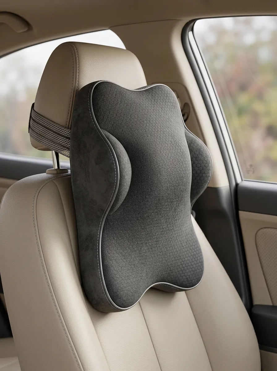 Memory-Foam Ergonomic-Style Car Support Pillow