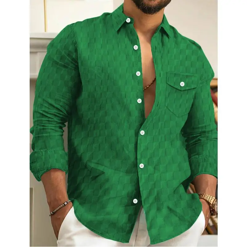 Camp Collar Woven Plaid Shirt