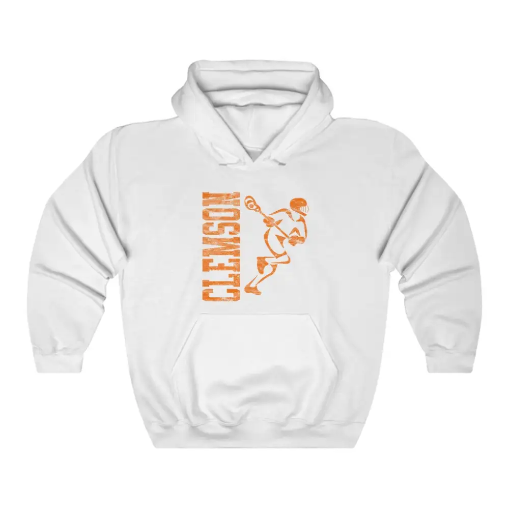 Soft Fleece Vintage Player Lacrosse Graphic Pullover Hoodie
