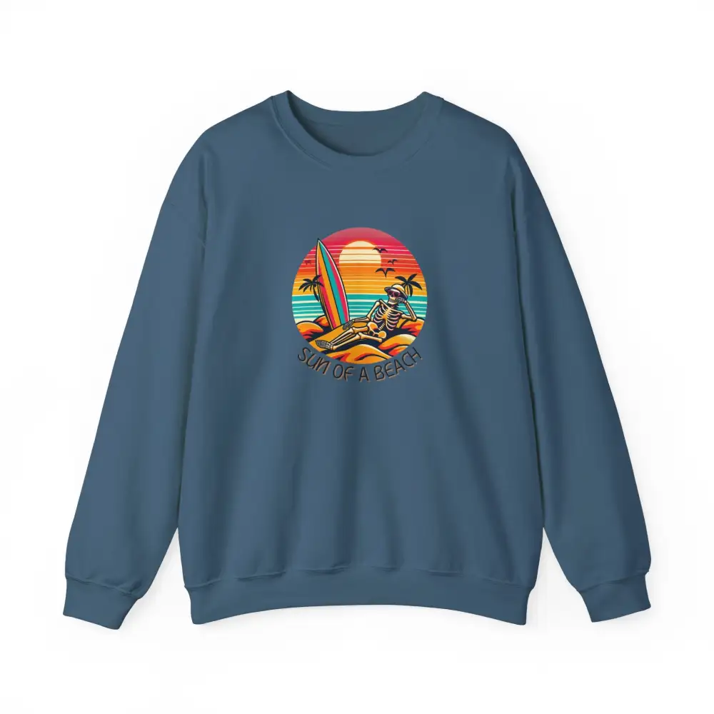 Skeleton Beach Graphic Crewneck Sweatshirt