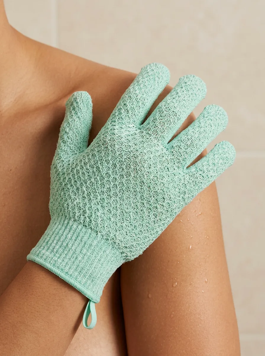 Comfort-Fit Textured Exfoliating Bath Exfoliating Glove
