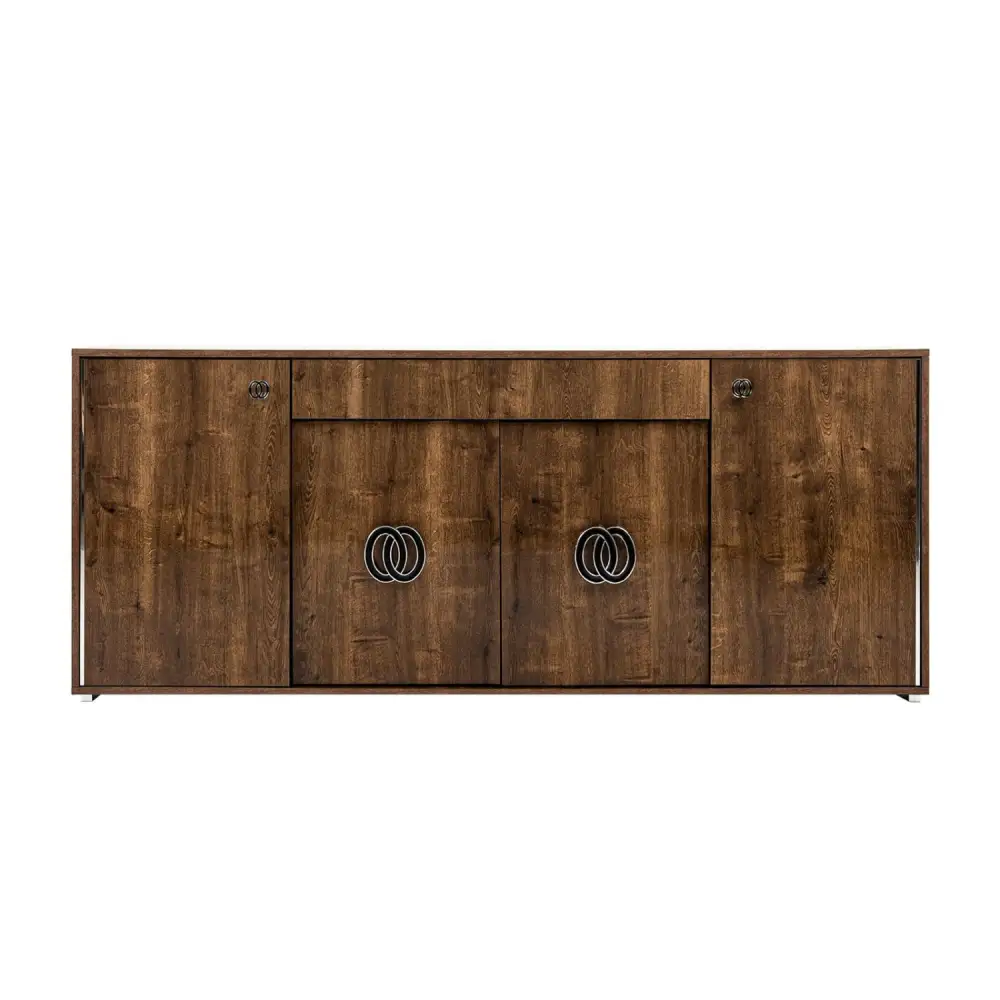 Glossy Wooden Four-Door Buffet