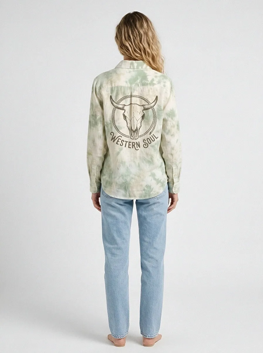 Western Soul Bull Casual Shirt